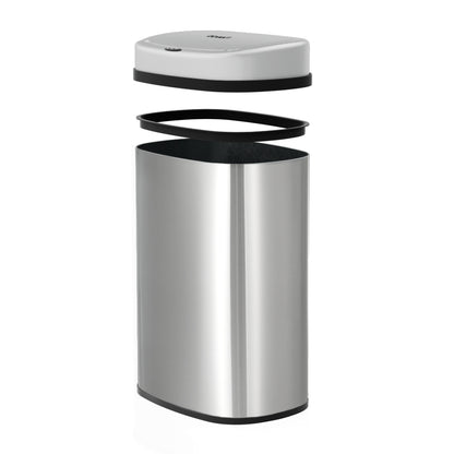 Devanti 60L Sensor Bin Motion Rubbish Automatic Silver-Appliances &gt; Kitchen Appliances-PEROZ Accessories
