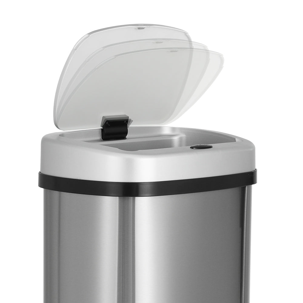 Devanti 60L Sensor Bin Motion Rubbish Automatic Silver-Appliances &gt; Kitchen Appliances-PEROZ Accessories