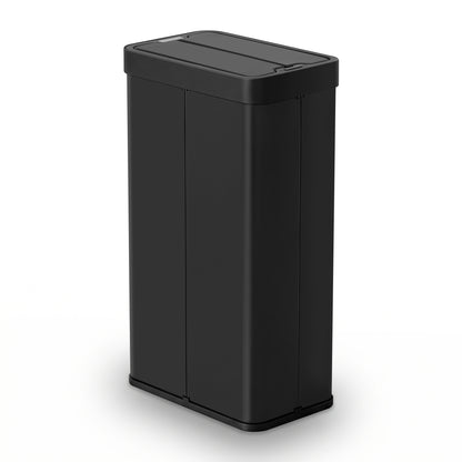 Devanti Rubbish Bin 70L Automatic Sensor Kitchen Bin, Slim Smart Garbage Can Touchless Rectangular with Liner Holder, Fully Closed Lid for Bedroom, Bathroom, Living Room, Black-Home &amp; Garden > Kitchen Bins > Automatic Bins-PEROZ Accessories