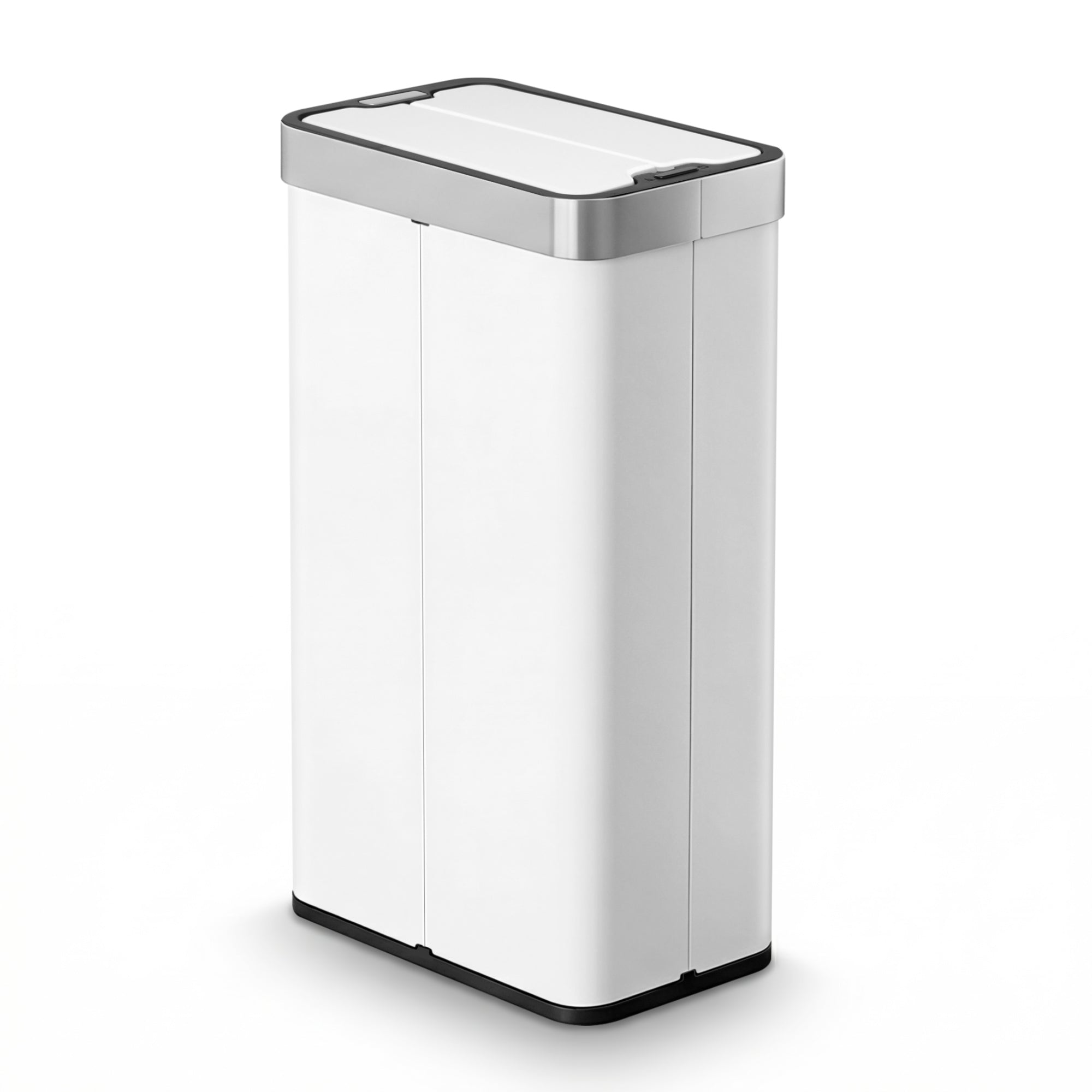 Devanti Rubbish Bin 70L Automatic Sensor Kitchen Bin, Slim Smart Garbage Can Touchless Rectangular with Liner Holder, Fully Closed Lid for Bedroom, Bathroom, Living Room, White-Home &amp; Garden > Kitchen Bins > Automatic Bins-PEROZ Accessories