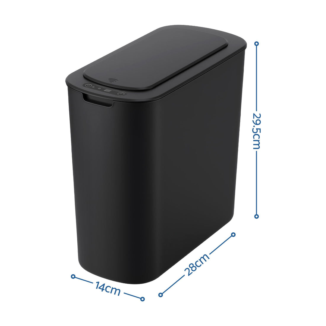 Devanti Automatic Trash Bin 2PCS with Lid 11L Motion Sensor Kitchen Bin Touchless Garbage Can Modern Black Plastic Slim Rubbish Bin with Liner Holder for Kitchen, Home, Office-Home &amp; Garden > Kitchen Bins > Automatic Bins-PEROZ Accessories