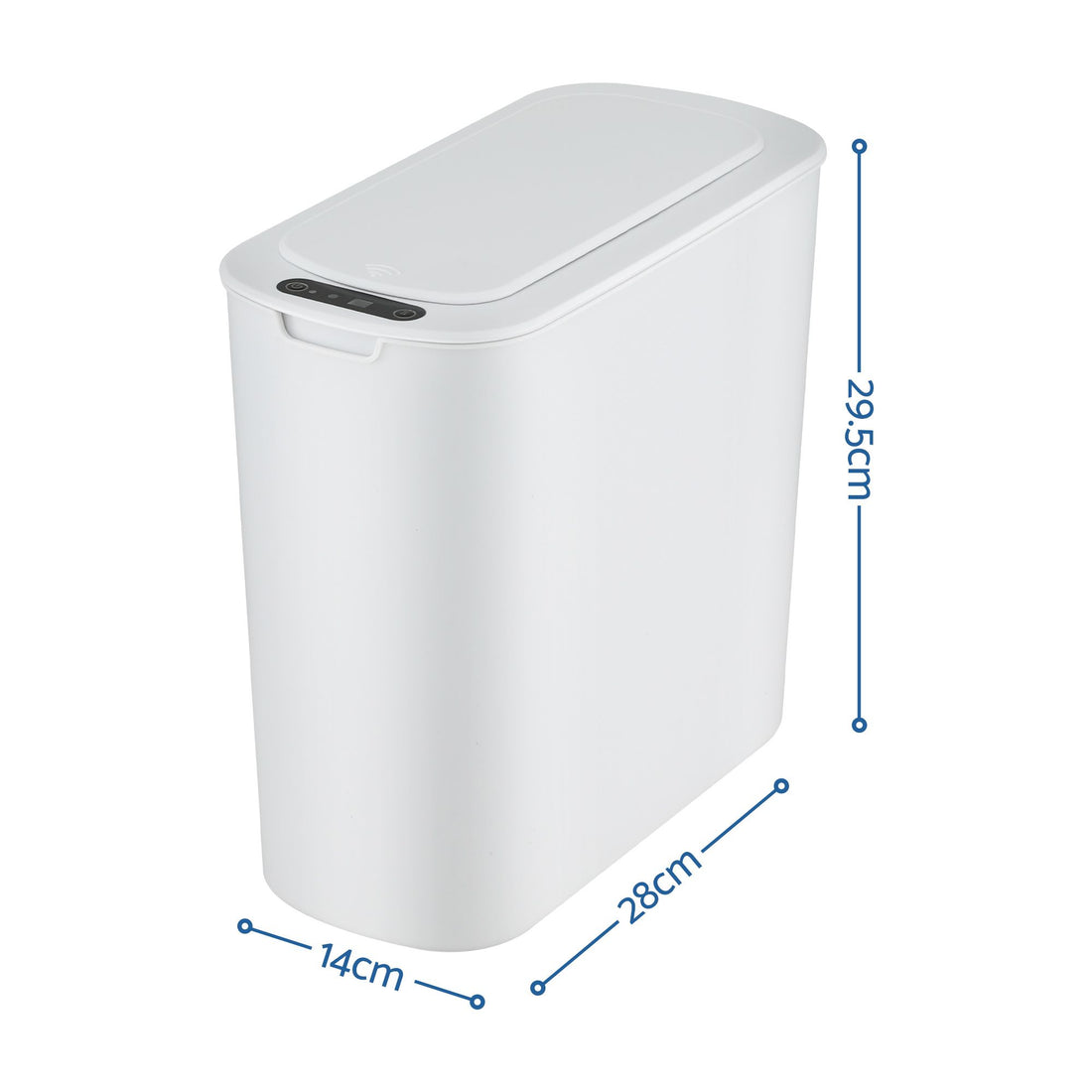 Devanti Automatic Trash Bin 2PCS with Lid 11L Motion Sensor Kitchen Bin Touchless Garbage Can Modern White Plastic Slim Rubbish Bin with Liner Holder for Kitchen, Home, Office-Home &amp; Garden > Kitchen Bins > Automatic Bins-PEROZ Accessories