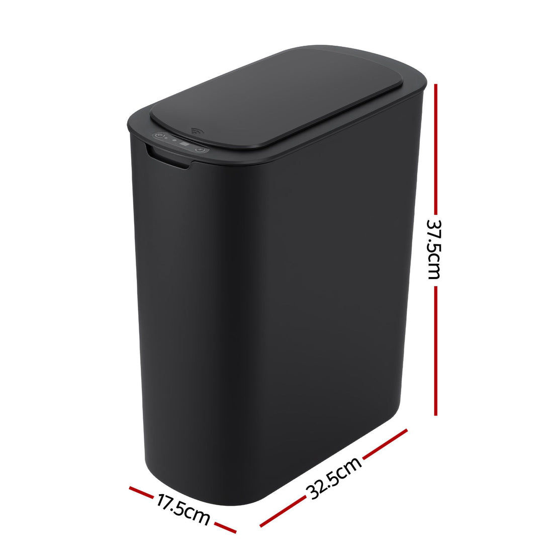 Devanti Automatic Trash Bin with Lid 21L Motion Sensor Kitchen Bin Touchless Garbage Can Modern Black Plastic Slim Rubbish Bin with Liner Holder for Kitchen, Home, Office-Home &amp; Garden > Kitchen Bins > Automatic Bins-PEROZ Accessories