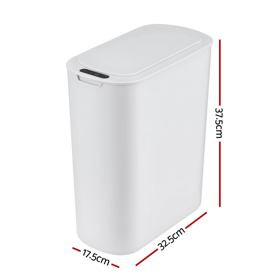 Devanti Automatic Trash Bin with Lid 21L Motion Sensor Kitchen Bin Touchless Garbage Can Plastic Slim Rubbish Bin with Liner Holder for Kitchen, Home, Office, White-Home &amp; Garden > Kitchen Bins > Automatic Bins-PEROZ Accessories