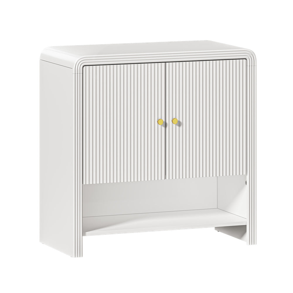 Oikiture Buffet Sideboard Storage Cabinet 2 Doors Cupboard White-Sideboard-PEROZ Accessories