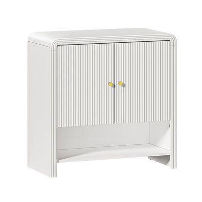 Oikiture Buffet Sideboard Storage Cabinet 2 Doors Cupboard White-Sideboard-PEROZ Accessories