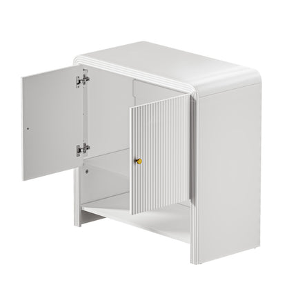 Oikiture Buffet Sideboard Storage Cabinet 2 Doors Cupboard White-Sideboard-PEROZ Accessories