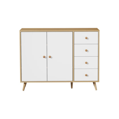 Oikiture Buffet Sideboard Cabinet 4 Drawers Storage Cupboard-Sideboard-PEROZ Accessories