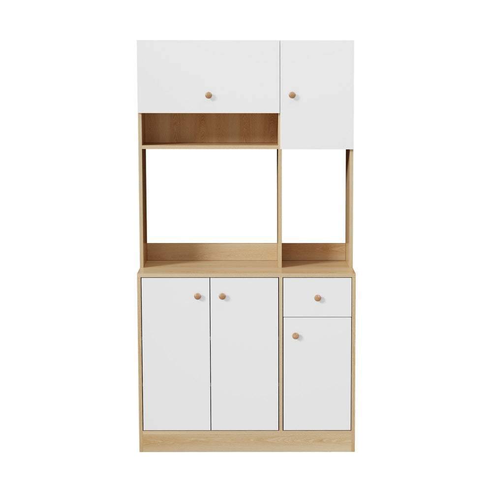 Oikiture Buffet Sideboard Storage Cabinet Kitchen Pantry Cupboard-Sideboard-PEROZ Accessories