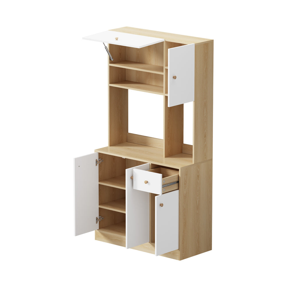 Oikiture Buffet Sideboard Storage Cabinet Kitchen Pantry Cupboard-Sideboard-PEROZ Accessories