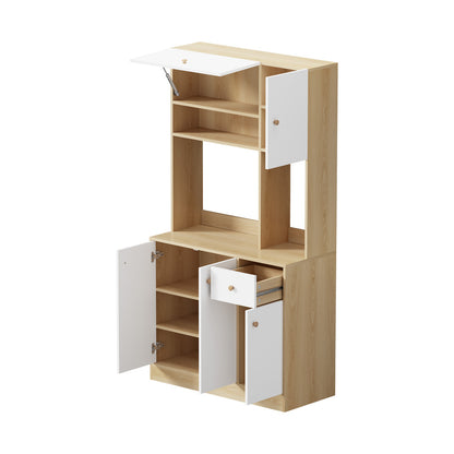 Oikiture Buffet Sideboard Storage Cabinet Kitchen Pantry Cupboard-Sideboard-PEROZ Accessories