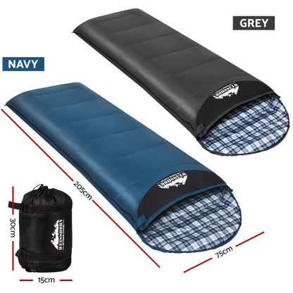 Weisshorn Sleeping Bag Set of 2 Single Thermal Camping Hiking Tent 0℃-Outdoor Recreation > Camping > Sleeping Bags-PEROZ Accessories