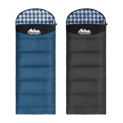 Weisshorn Sleeping Bag Set of 2 Single Thermal Camping Hiking Tent 0℃-Outdoor Recreation > Camping > Sleeping Bags-PEROZ Accessories