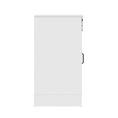 Oikiture 2x Buffet Sideboard Cabinet Storage Cupboard White-Sideboard-PEROZ Accessories
