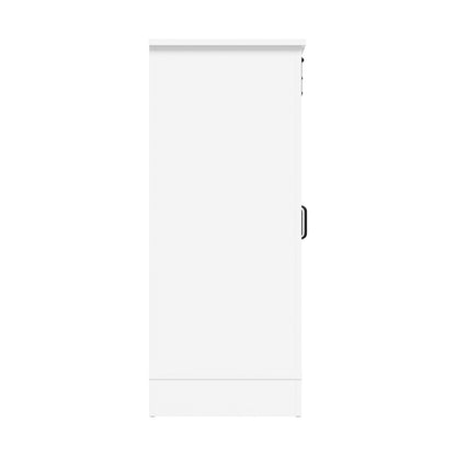 Oikiture Sideboard Buffet Wine Rack Sliding Door 5 Shelves White-Sideboard-PEROZ Accessories