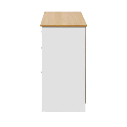 Oikiture Chest of Drawers with 2 Drawers and 2 Cabinet Buffet Sideboard Hallway Storage-Sideboard-PEROZ Accessories