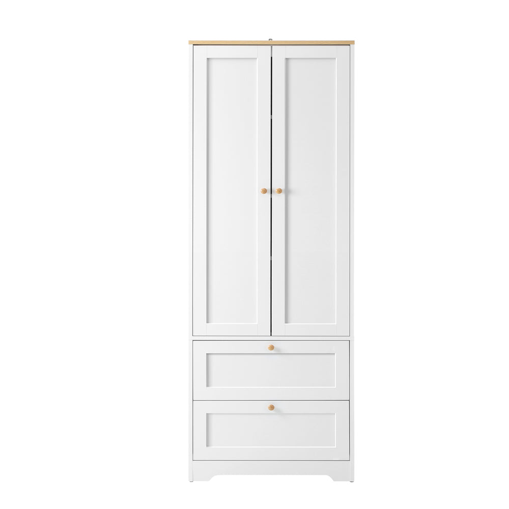 Oikiture 2x Buffet Sideboard Storage Cabinet Cupboard Hallway Wardrobe-Sideboard-PEROZ Accessories