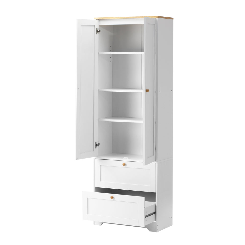 Oikiture 2x Buffet Sideboard Storage Cabinet Cupboard Hallway Wardrobe-Sideboard-PEROZ Accessories