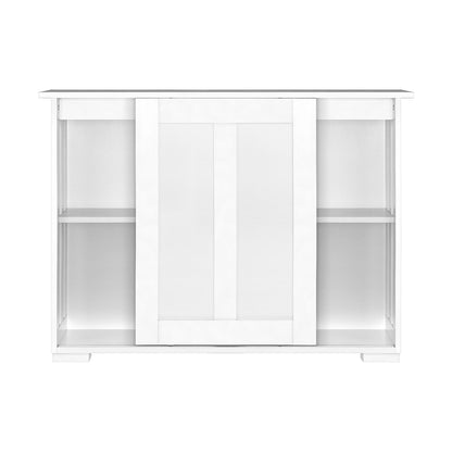 Oikiture Sideboard Buffet Side Hallway Table Floor Cabinets Desk Storage Cupboard Shelf Home Furniture _White-Sideboard-PEROZ Accessories