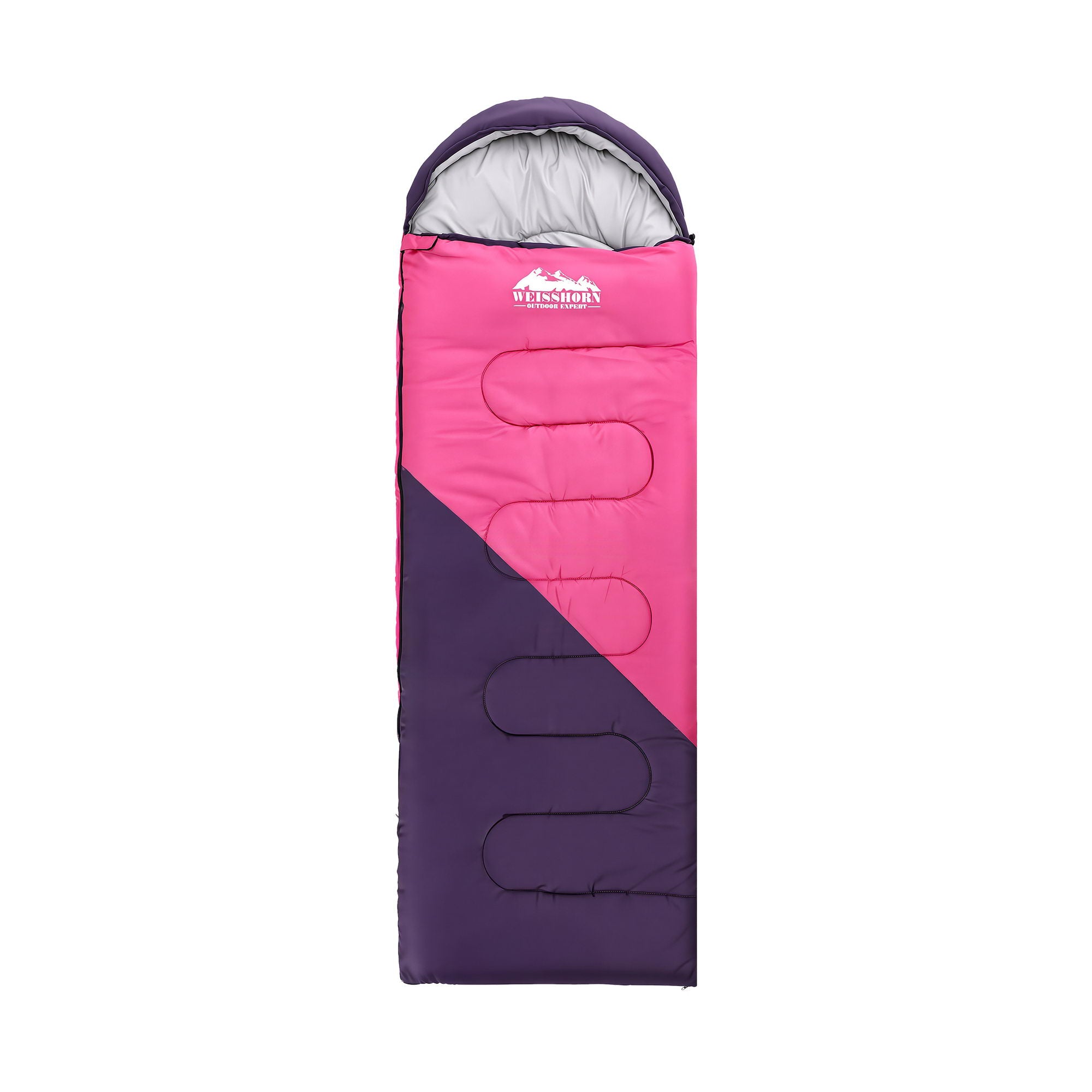 Weisshorn Sleeping Bag Single 213cm Thermal Camping Hiking Pink-Outdoor Recreation > Camping > Sleeping Bags-PEROZ Accessories
