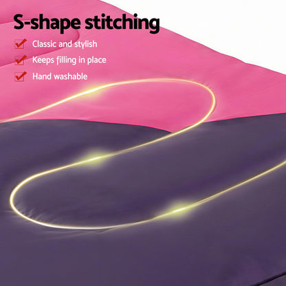 Weisshorn Sleeping Bag Single 213cm Thermal Camping Hiking Pink-Outdoor Recreation > Camping > Sleeping Bags-PEROZ Accessories