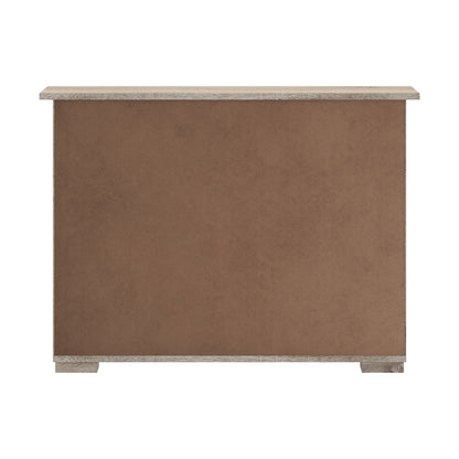 Oikiture Sideboard Buffet Glass Sliding Door Natural-Sideboard-PEROZ Accessories