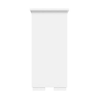 Oikiture Sideboard Buffet Glass Sliding Door White-Sideboard-PEROZ Accessories