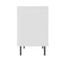 Oikiture Sideboard Buffet Tempered Glass Door 2 Drawers White-Sideboard-PEROZ Accessories