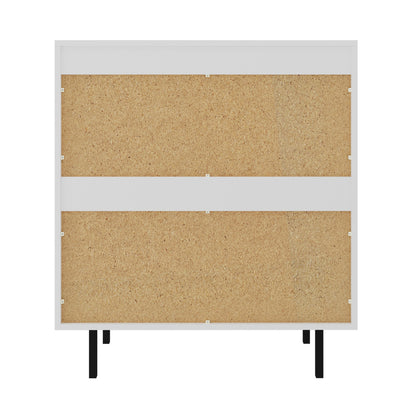 Oikiture 2x Buffet Sideboard Cupboard Glass Doors White-Sideboard-PEROZ Accessories
