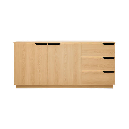 Oikiture Buffet Sideboard Storage Cabinet 3 Drawers Cupboard-Sideboard-PEROZ Accessories