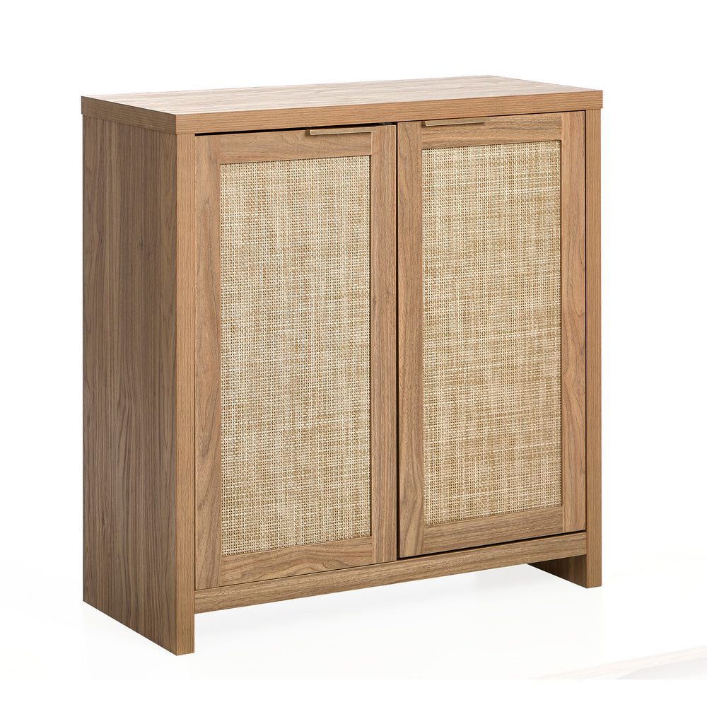 Oikiture Buffet Sideboard Rattan Storage Cabinet Kitchen Hallway Table-Sideboard-PEROZ Accessories