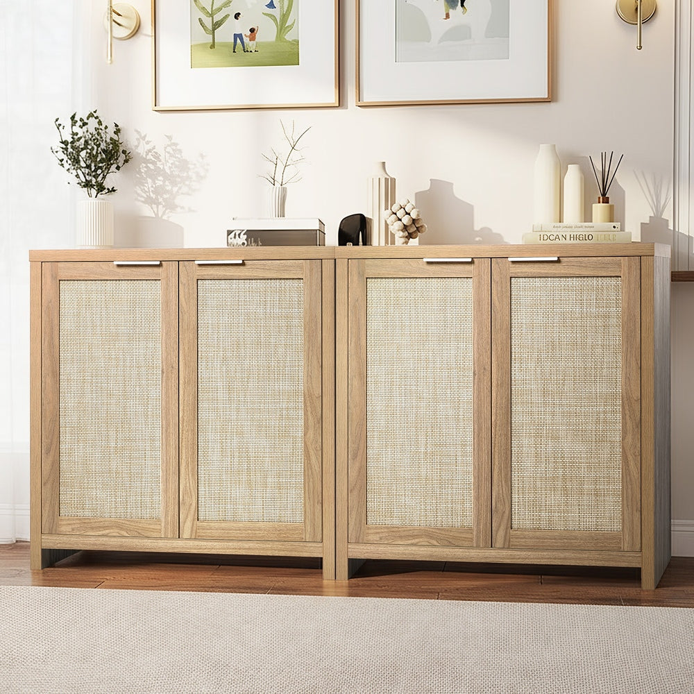 Oikiture 2x Buffet Sideboard Storage Cabinet Cupboard Hallway Table-Sideboard-PEROZ Accessories