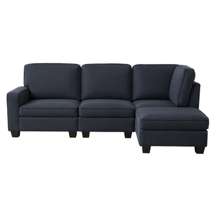 Artiss Modular Sofa Chaise Set 4-seater Dark Grey-Furniture > Sofas-PEROZ Accessories