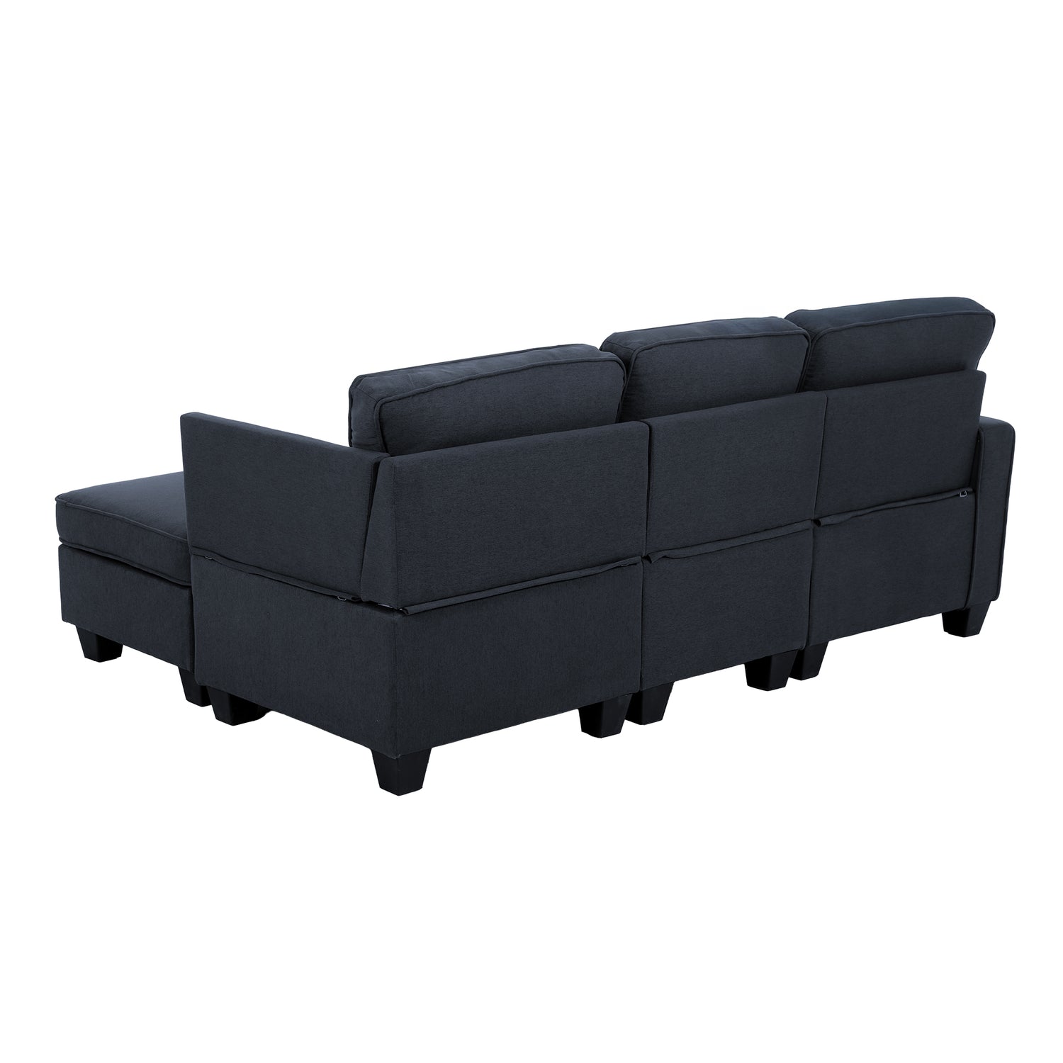 Artiss Modular Sofa Chaise Set 4-seater Dark Grey-Furniture > Sofas-PEROZ Accessories