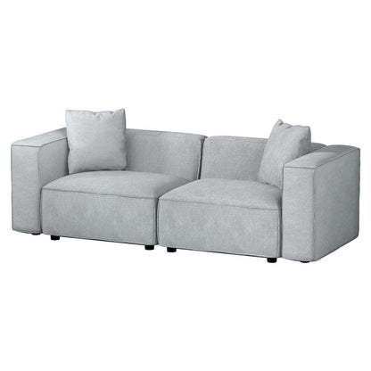 Artiss Modular Sofa Chaise Set 2-Seater Grey-Furniture &gt; Living Room-PEROZ Accessories