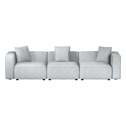 Artiss Modular Sofa Chaise Set 3-Seater Grey-Furniture &gt; Living Room-PEROZ Accessories