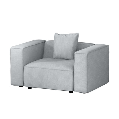 Artiss Modular Sofa Chaise Set 1-Seater Grey-Furniture &gt; Living Room-PEROZ Accessories