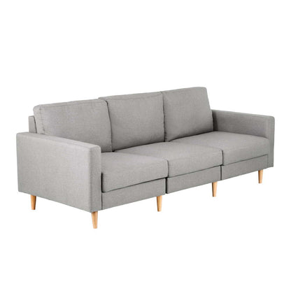 Artiss Sofa 3 Seater Extra Large Linen Fabric Grey-Furniture &gt; Sofas &gt; Sofas &amp; Sofa Beds-PEROZ Accessories