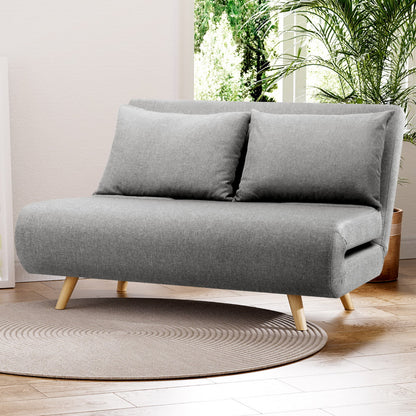 Artiss Sofa Bed 2 Seater Convertible Couch Recliner Lounge Chair Linen-Furniture &gt; Sofas &gt; Sofas &amp; Sofa Beds-PEROZ Accessories