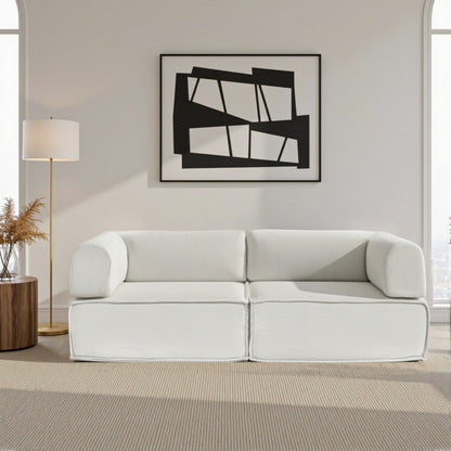 Artiss Convertible Folding Sofa Bed Beign-Furniture > Sofas > Sofas &amp; Sofa Beds-PEROZ Accessories