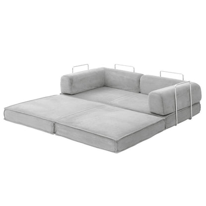 Artiss Convertible Folding Sofa Bed Grey-Furniture &gt; Sofas &gt; Sofas &amp; Sofa Beds-PEROZ Accessories