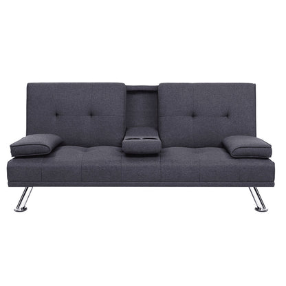 Artiss Sofa Bed 175CM Dark Grey Fabric-Furniture &gt; Sofas-PEROZ Accessories