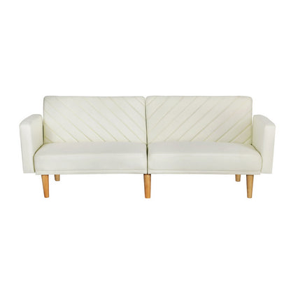 Artiss Sofa Bed Convertible Lounge 3 Seater Futon Couch Recliner Fabric Beige-Furniture &gt; Living Room-PEROZ Accessories