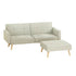 Artiss Sofa Bed Lounge Convertible Ottoman Couch Recliner 3 Seater Fabric Beige-Furniture > Living Room-PEROZ Accessories