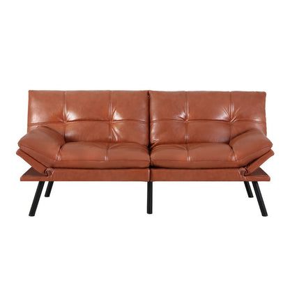 Artiss Sofa Bed Convertible 3 Seater Couch Recliner Lounge Chair Leather Brown-Furniture &gt; Sofas &gt; Sofas &amp; Sofa Beds-PEROZ Accessories