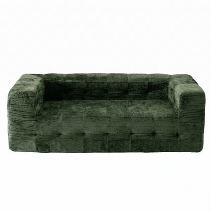 Artiss Comfort Boneless Sofa for Living Room Green Luxury Chenille-Furniture > Sofas > Sofas &amp; Sofa Beds-PEROZ Accessories