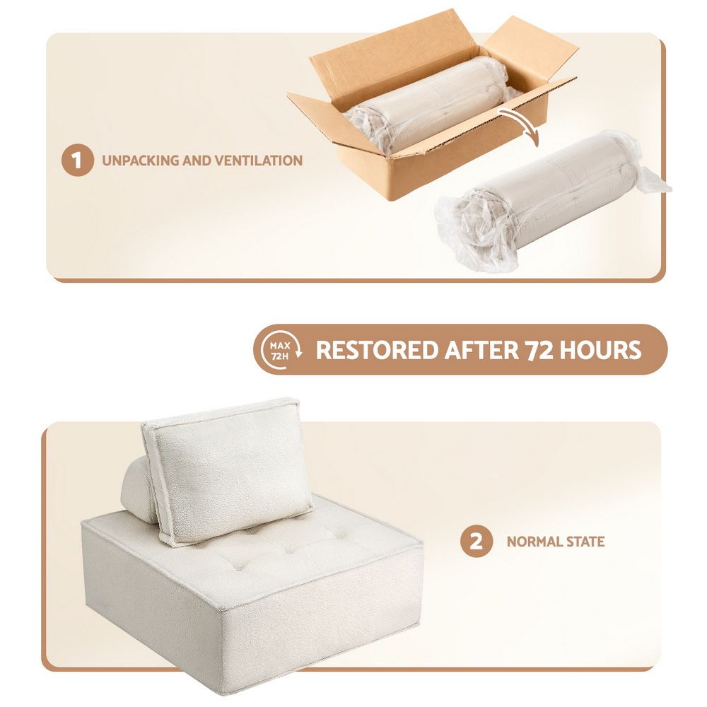 Artiss 2 Floor Sofa Lounge Chair with Pillow-Furniture > Sofas > Sofas &amp; Sofa Beds-PEROZ Accessories