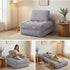 Artiss 1 Seater Corduroy Convertible Sofa Bed Pull Out Boneless Couch Grey-Furniture > Sofas > Sofas & Sofa Beds-PEROZ Accessories