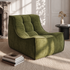 Artiss Floor Sofa Armless Chenille No Assembly Removable Cover Green-Furniture > Sofas > Sofas & Sofa Beds-PEROZ Accessories