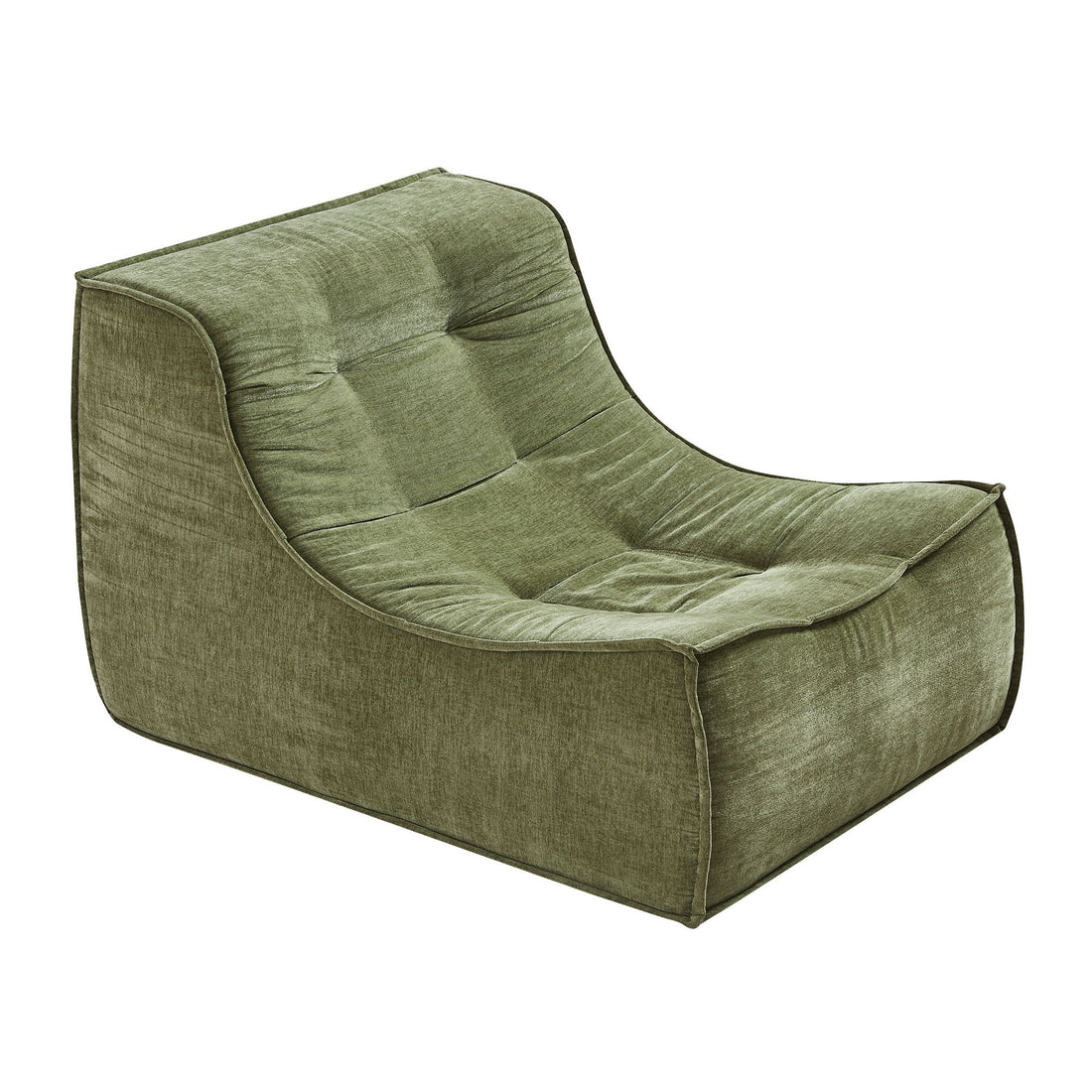 Artiss Floor Sofa Armless Chenille No Assembly Removable Cover Green-Furniture > Sofas > Sofas &amp; Sofa Beds-PEROZ Accessories